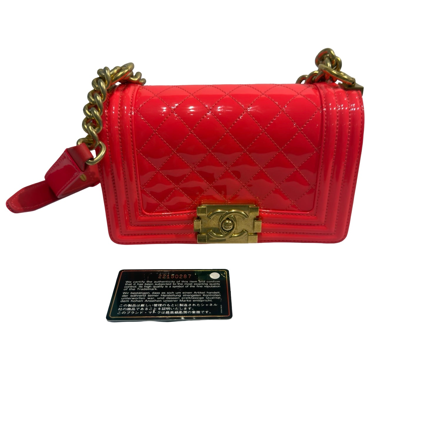 Used CHANEL BOY 20 Pink GHW