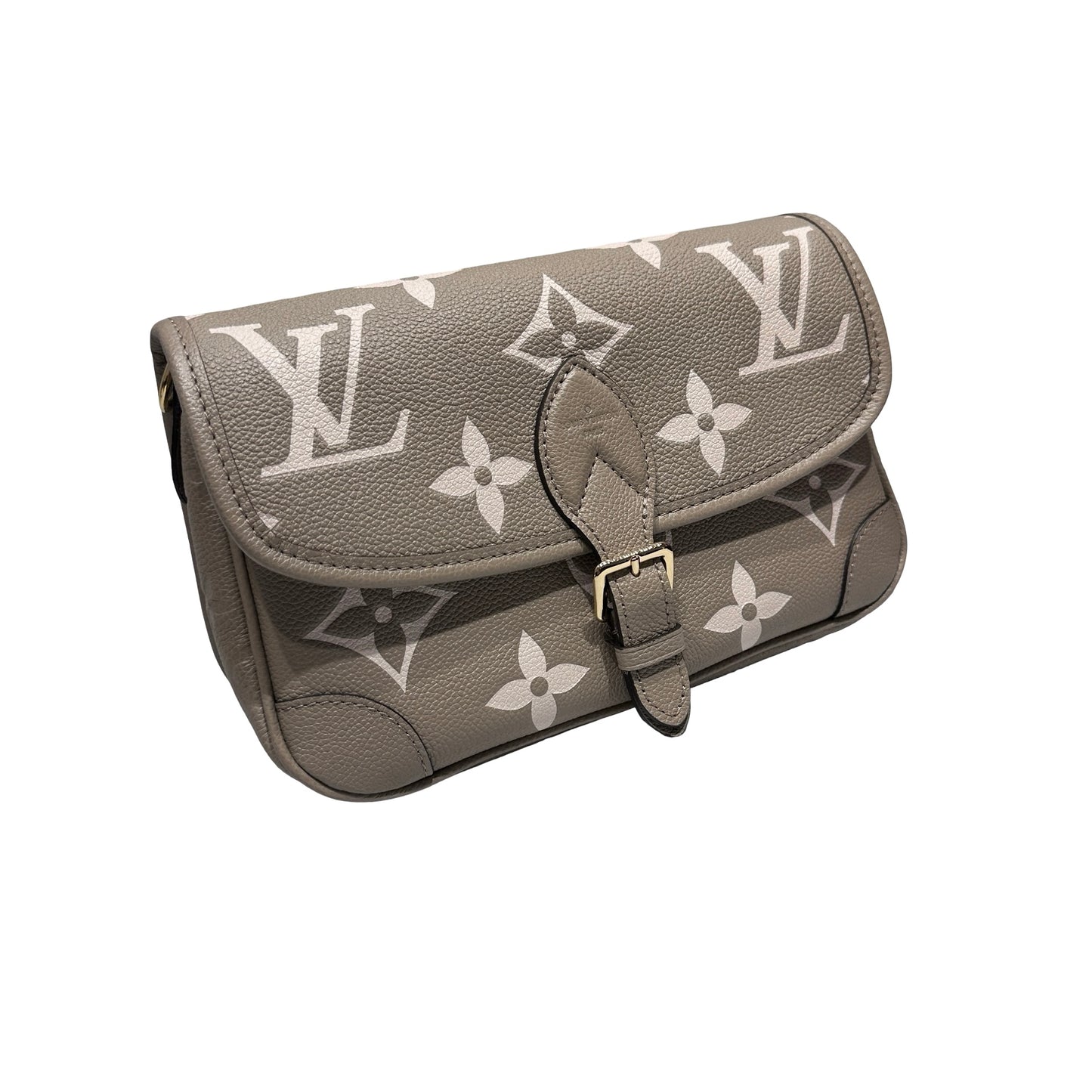 Used LOUIS VUITTON Diane Shoulder Bag Beige Grey GHW