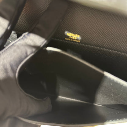 Used HERMÈS Kelly Depeches 25 Shoulder Bag Black GHW