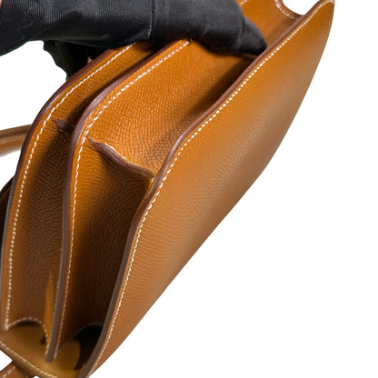 Used HERMES Epsom Constance Mini Shoulder Bag 37 Gold GHW