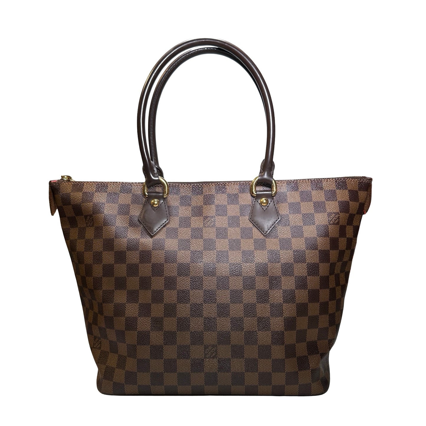 Used LOUIS VUITTON Monogram Damier Saleya Hobo Bag Brown GHW