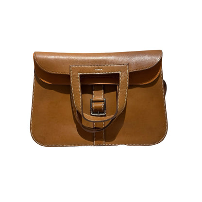 Used HERMES Barenia Calfskin Halzan 31 Handbag Barenia PHW