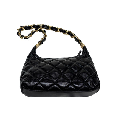 New Chanel Hobo Small Shoulder Bag Black GHW