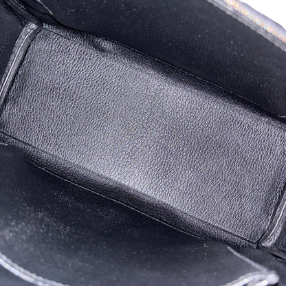 Used HERMES Togo Kelly 25 Handbag Black PHW