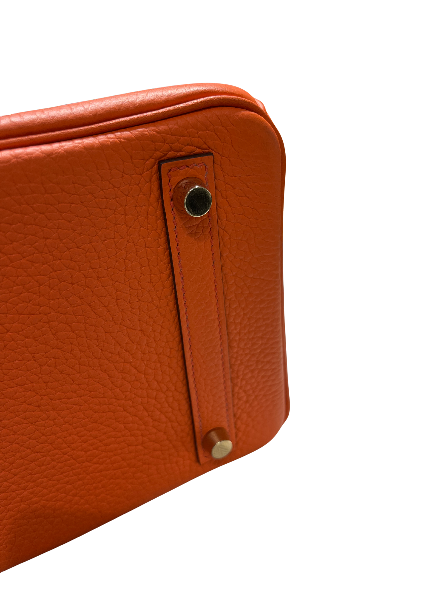 Used HERMES Togo Birkin Handbag Orange
