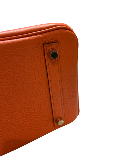 Used HERMES Togo Birkin Handbag Orange