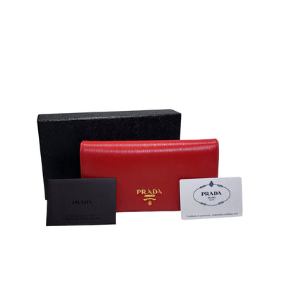 Used PRADA Vitello Move Staffing Woc Wallet on chain Red