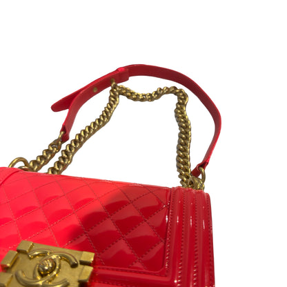 Used CHANEL BOY 20 Pink GHW