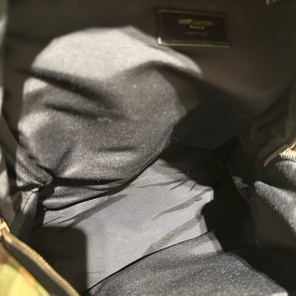 Used Saint Laurent Canvas Backpack Dark Green Black