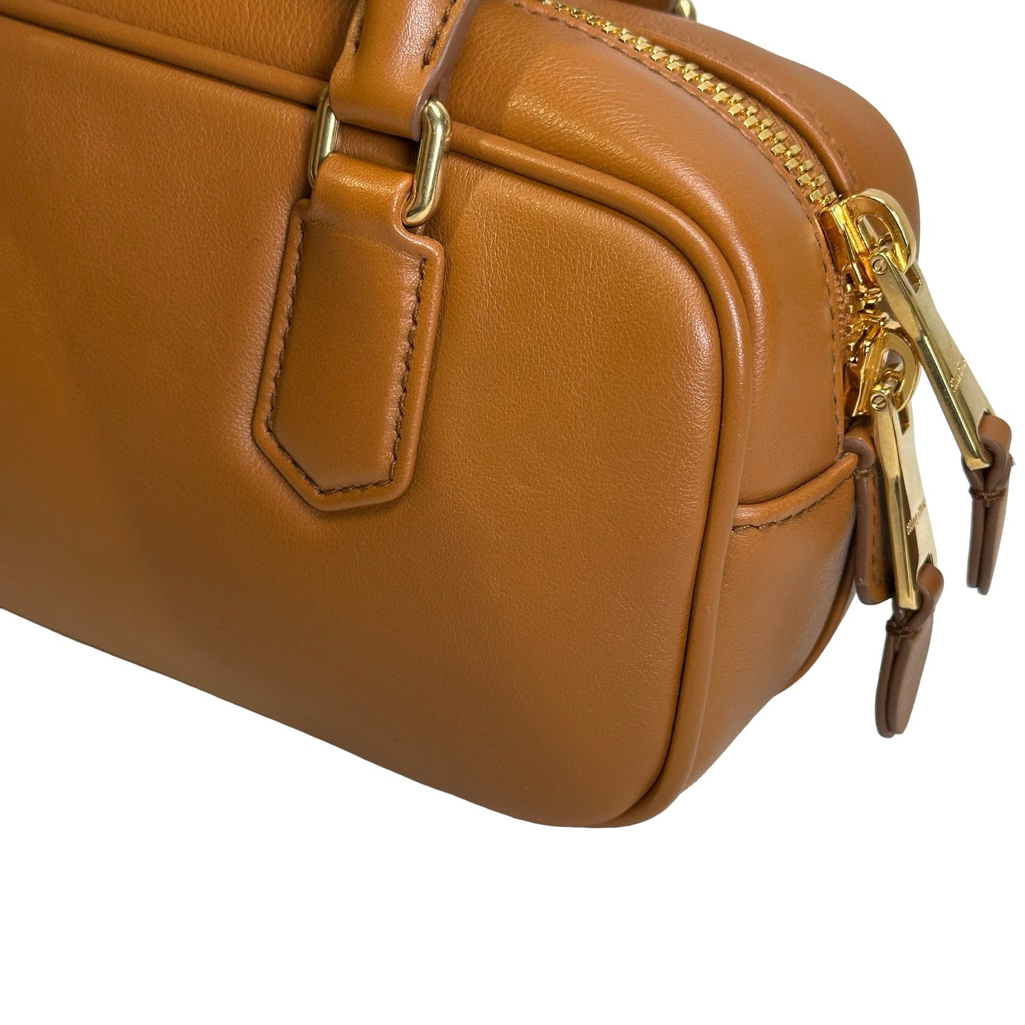 Used MIU MIU Leather Bowling Handbag Brown
