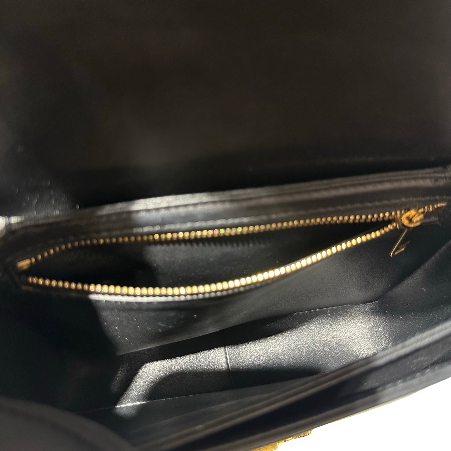 Used CÉLINE Trimphe Teen Cross Body Bag Black GHW