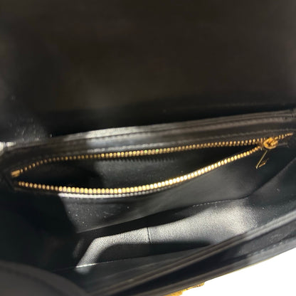 Used CÉLINE Trimphe Teen Cross Body Bag Black GHW