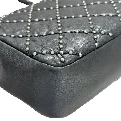 Used CHANEL Lambskin Leather Flap Shoulder Bag Black