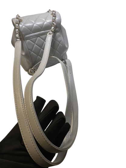 Used CHANEL Duma small Backpack (Rucksack) Grey GHW