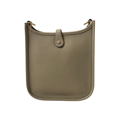 Used HERMÈS Clemence leather Mini Evelyne Cross Body Bag Beige GHW
