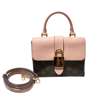 Used LOUIS VUITTON Canvas LOCKY BB Cross Body Bag Brown Pink GHW