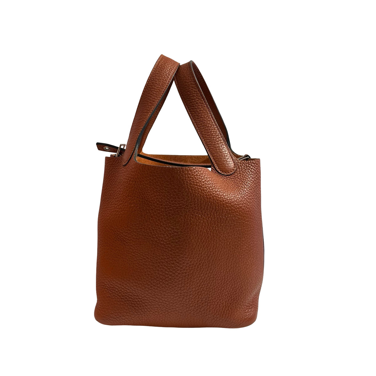 Used HERMES Picotin 18 Bucket Bag Brown PHW