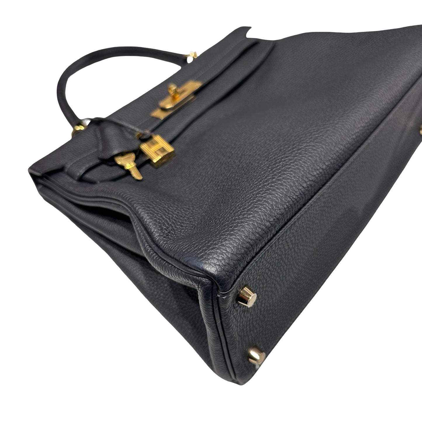 Used HERMÈS Kelly Bag GHW Navy Blue