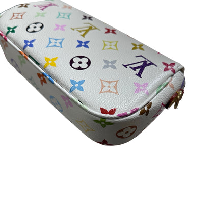 Used LOUIS VUITTON Ivy Clutch White Multicolor GHW