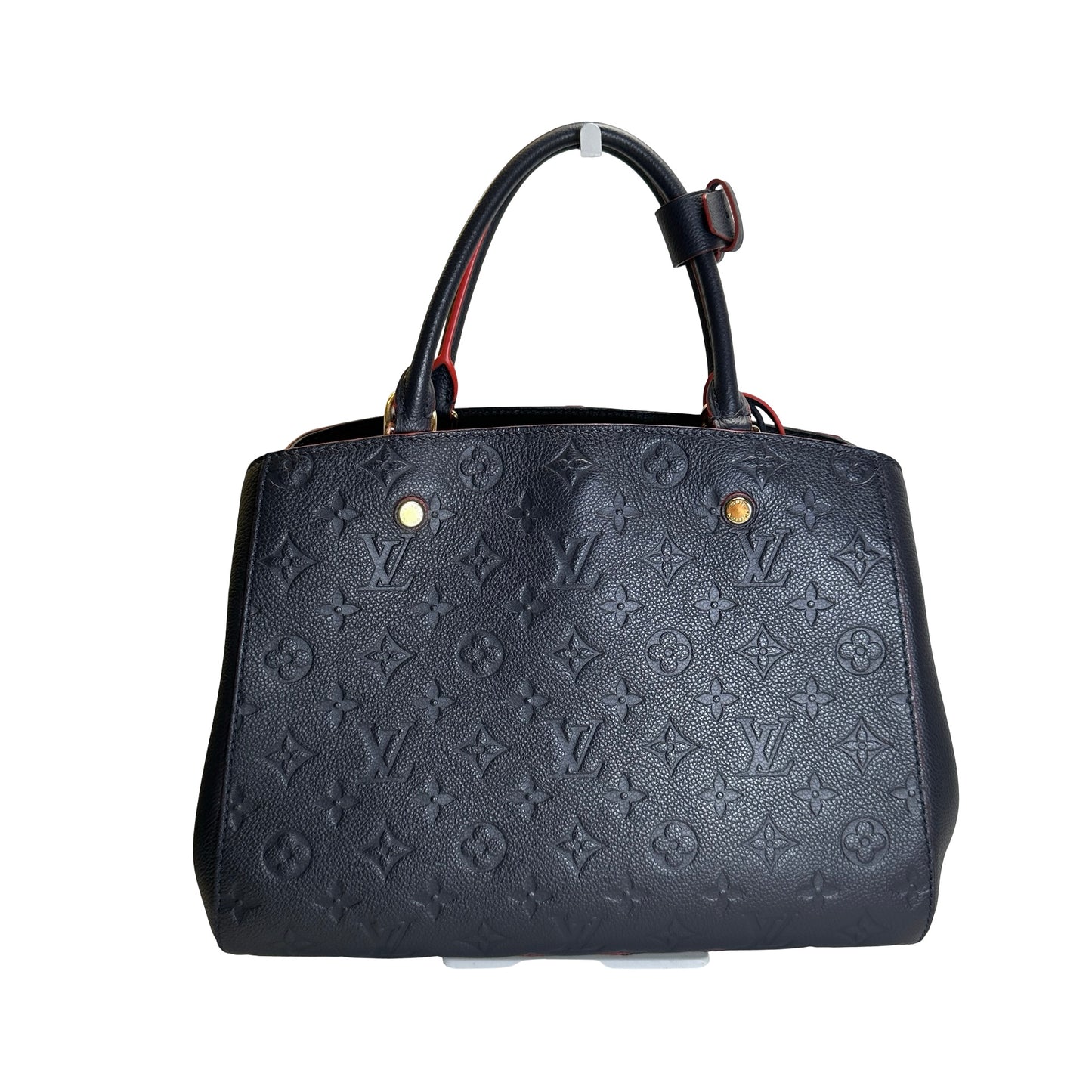 Used LOUIS VUITTON Monogram Empreinte Montaigne Handbag Black Red