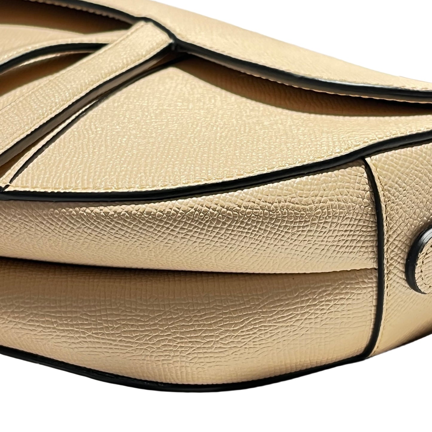Used Dior Saddle Shoulder Bag Beige GHW