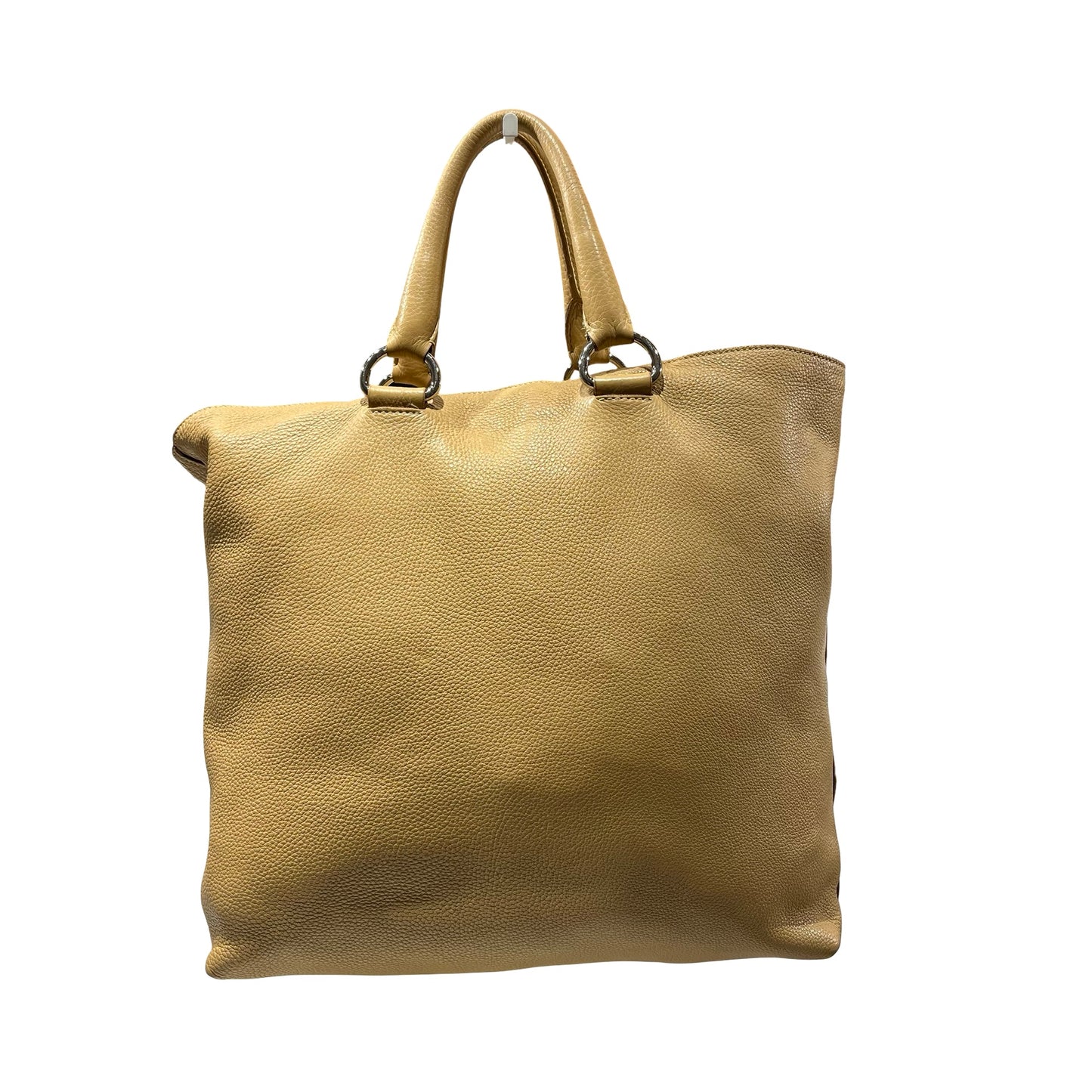 Used PRADA Tote Bag PHW Beige Blue