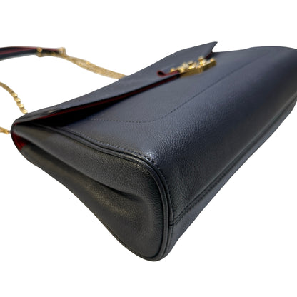 Used LOUIS VUITTON Monogram Empreinte Leather Pochette Metis Shoulder Bag Navy GHW