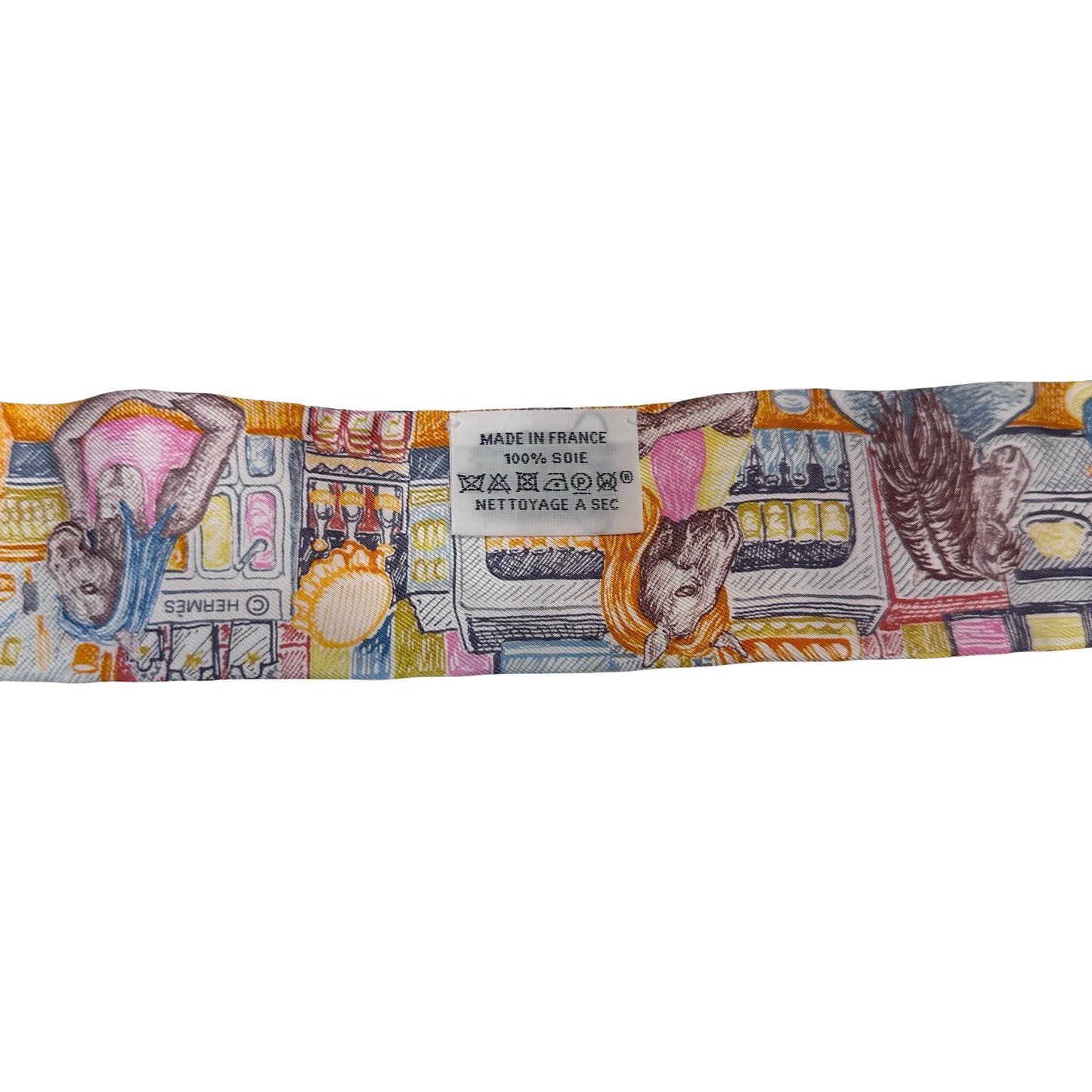 Used HERMÈS Silk Scarf Pink Orange (93)