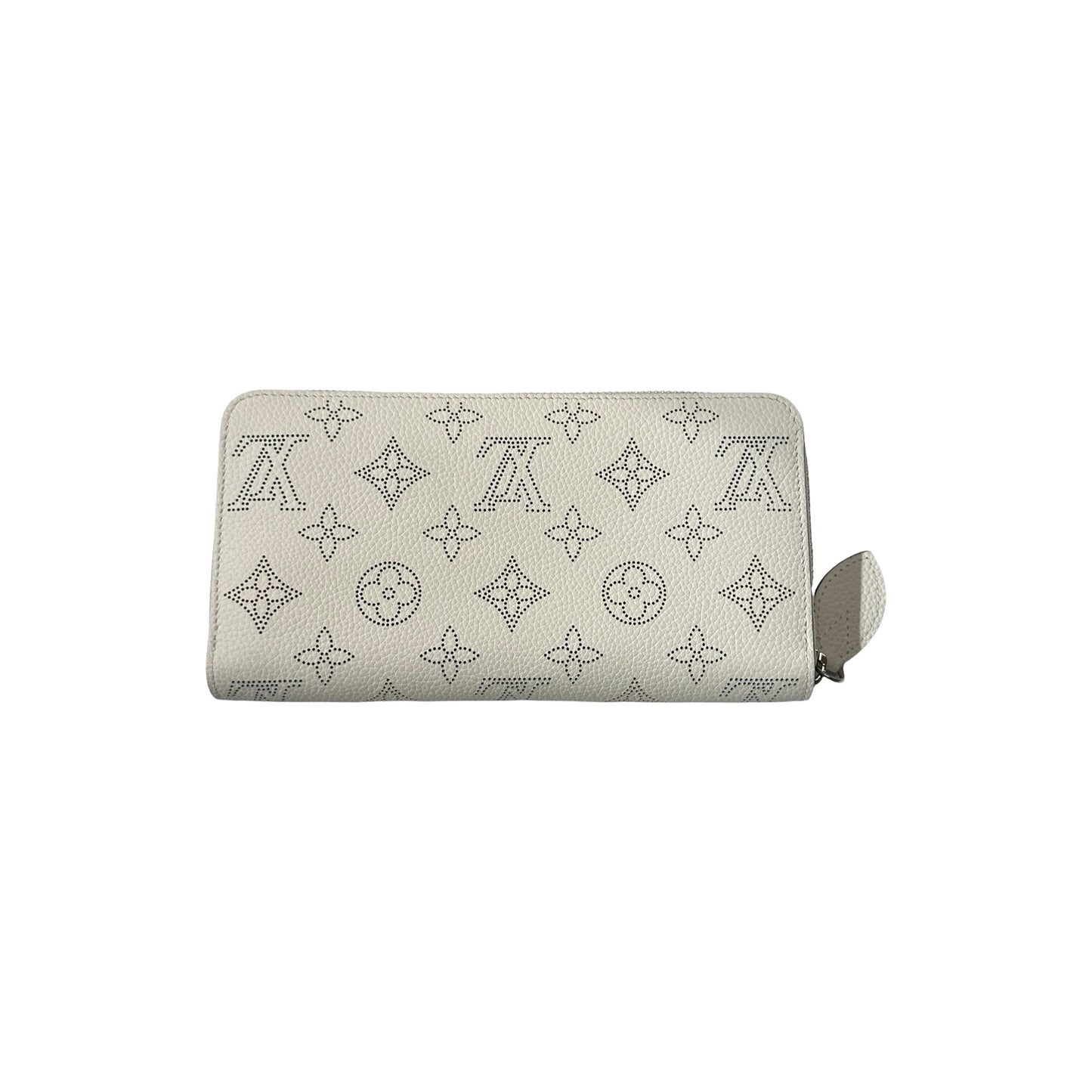 Used LOUIS VUITTON Mahina perforated calf leather Long wallet Wallet White PHW