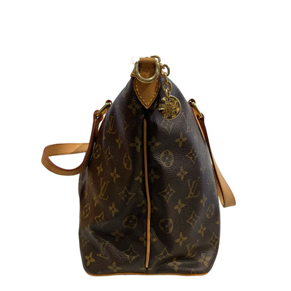 Used LOUIS VUITTON CANVAS PALERIMO Shoulder Bag BROWN GHW