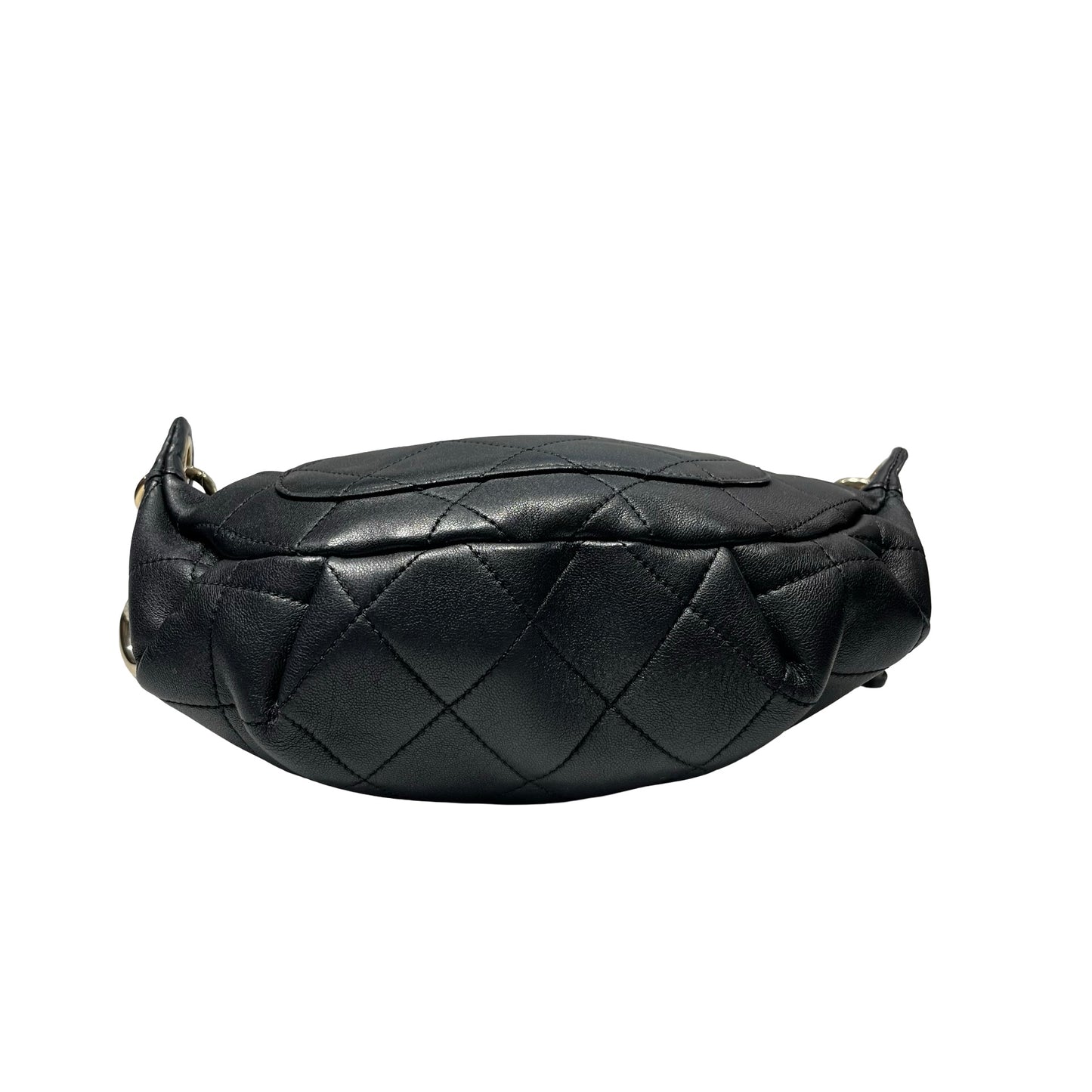 Used CHANEL Belt bag Black GHW