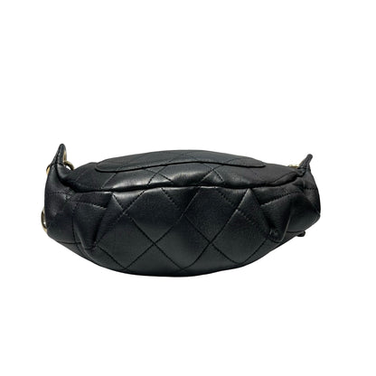Used CHANEL Belt bag Black GHW