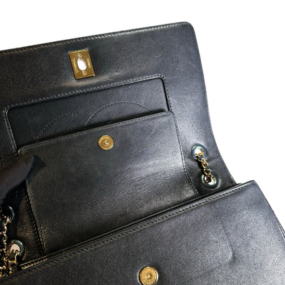 Used CHANEL Quilted Caviar Diana Flap Chain Shoulder Bag Black GHW