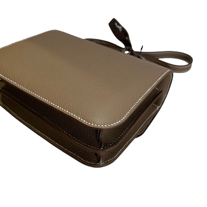 Brand New HERMES Epsom Constance Mini Crossbody Bag Etoupe