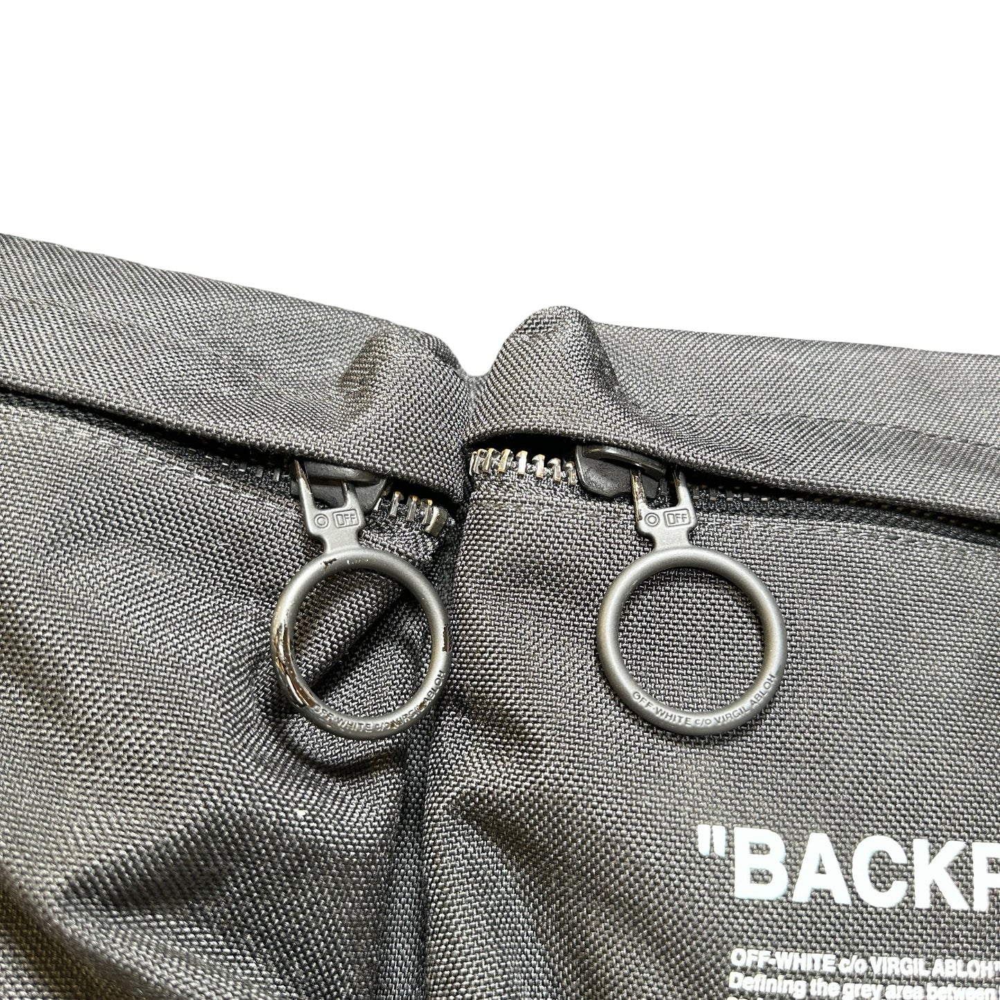 Used OFF WHITE Canvas Backpack Black