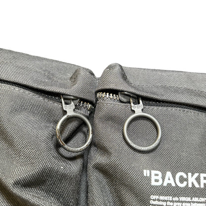 Used OFF WHITE Canvas Backpack Black