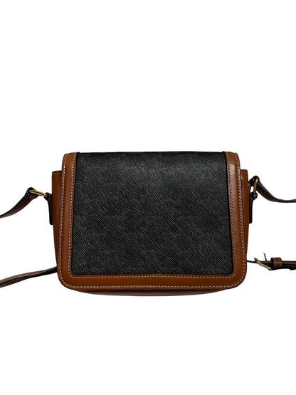 Used CÉLINE Teen Triomphe Bag Crossbody Bag Black Brown GHW