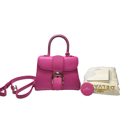 Used DELVAUX Calfskin Leather BRILLANT MINI Cross Body Bag