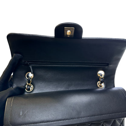 Used CHANEL Lambskin CF 25 Clambskin Chain Shoulder Bag Black