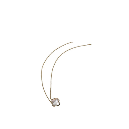Used VAN CLEEF & ARPELS Rose Gold 18K Gold PURE Alhambra Necklace GHW