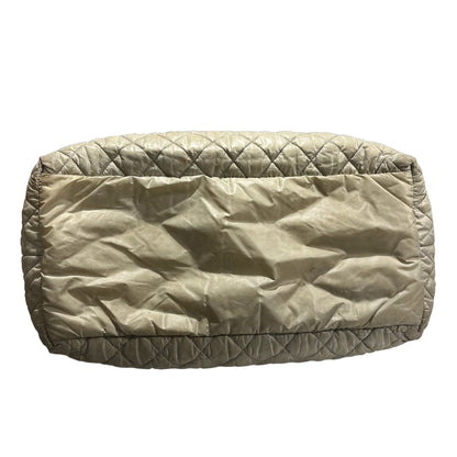 Used CHANEL Quilted Nylon Coco Cocoon Tote Bag Beige
