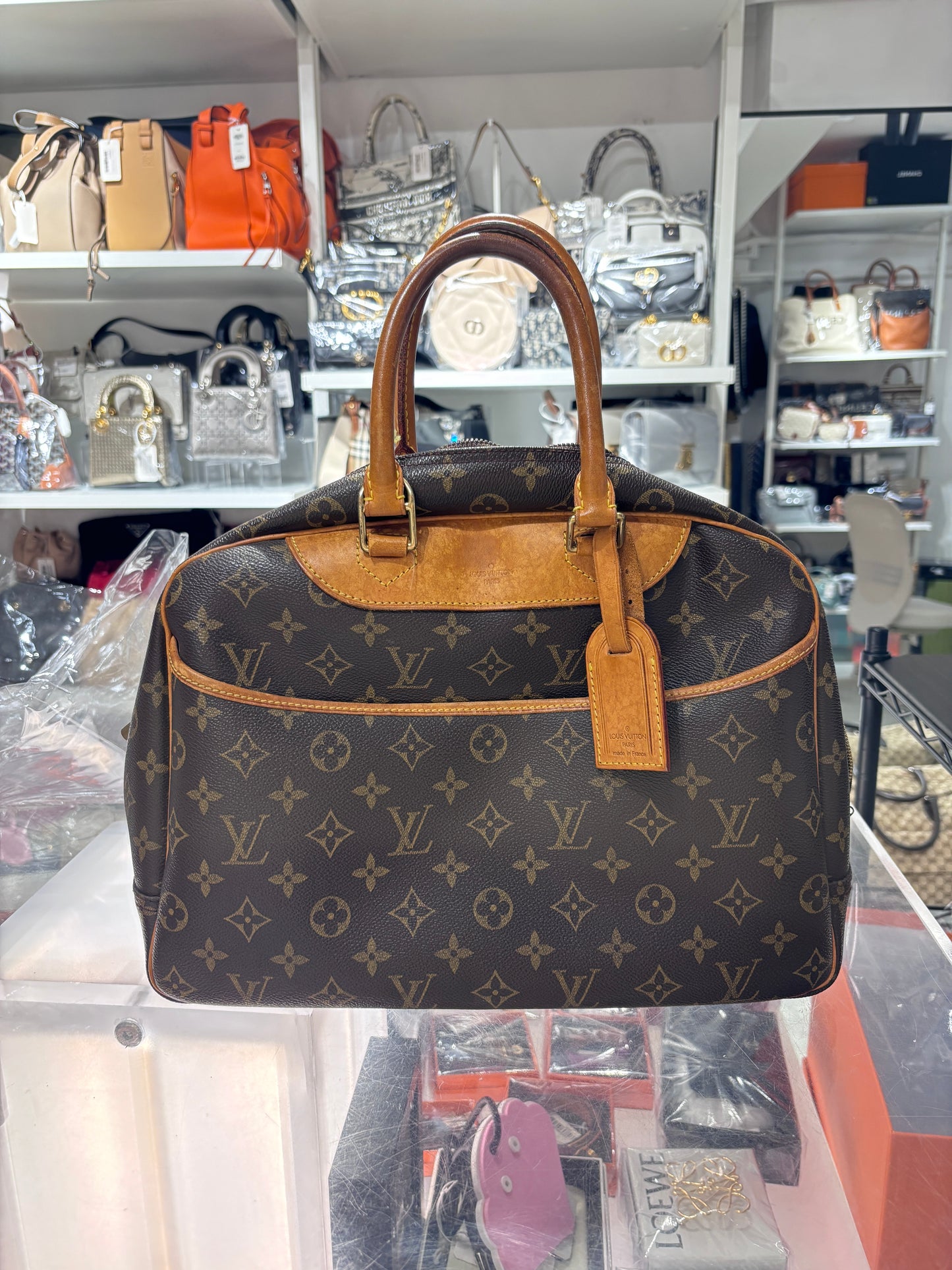 LOUIS VUITTON Monogram Canvas Deauville Handbag