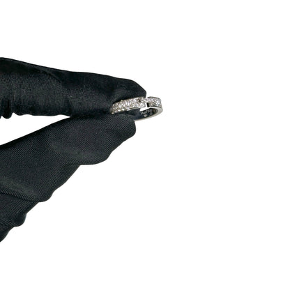 Used CHAUMET White Gold Ring Liens Evidence Pared XS RHODIGM Diamond Ring Silver