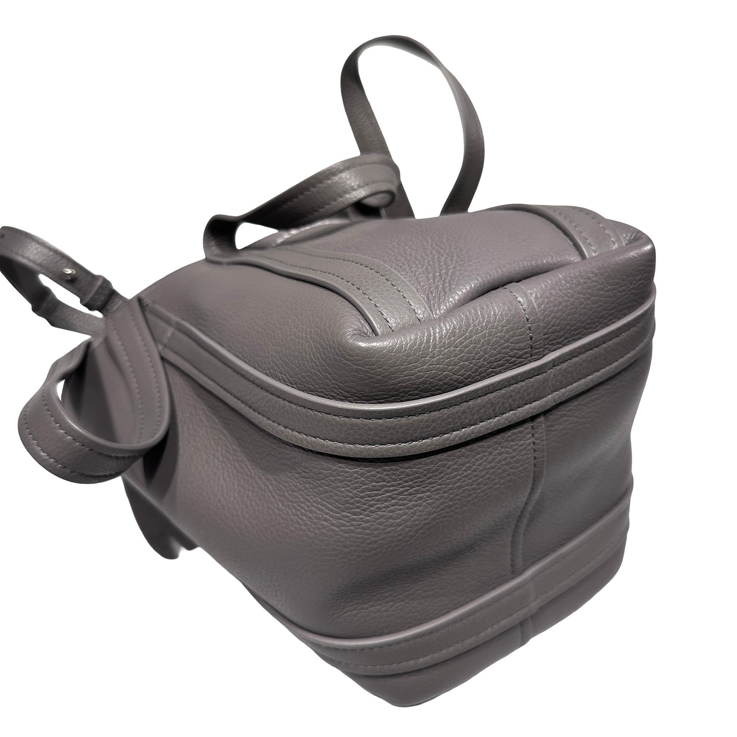 Used BALENCIAGA Calfskin Leather Everyday Shoulder Bag Grey PHW