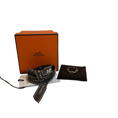 Brand New HERMES AU750 Chaine d'Ancre Ring Rose gold