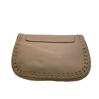 Used MARNI Leather Studded Trunk Bag Crossbody Bag Beige Gold