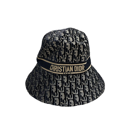 Used DIOR Oblique Oblique Hat Navy
