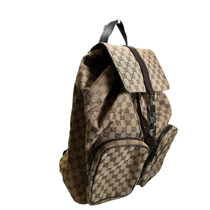 Used GUCCI GG Canvas GG Canvas Backpack Backpack Brown Beige
