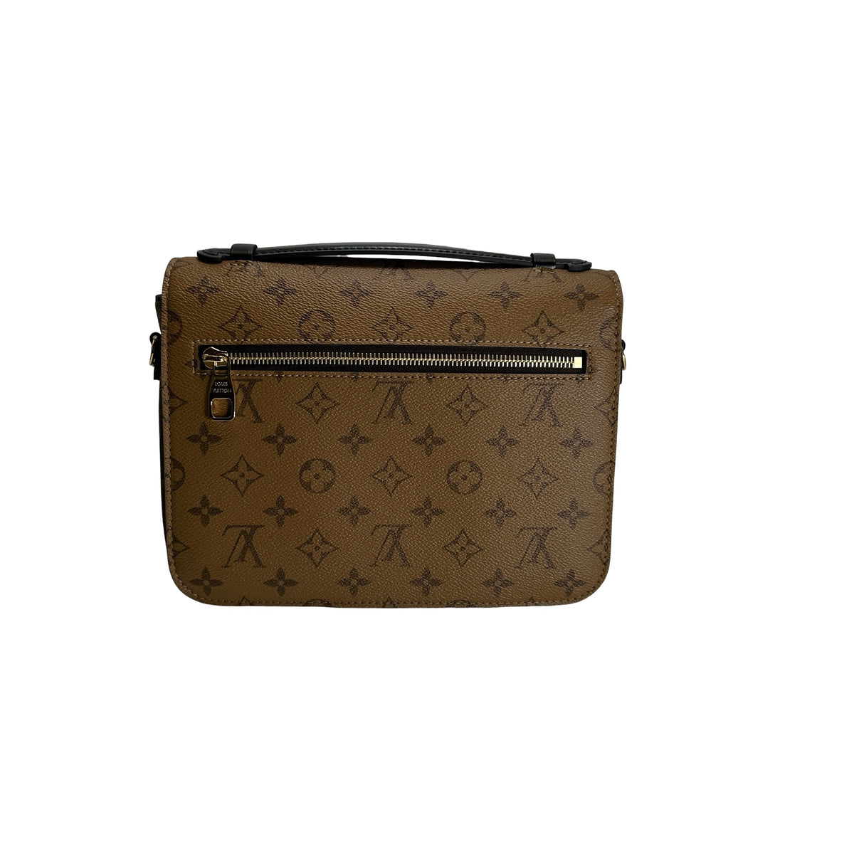 Used LOUIS VUITTON Monogram Monogram Reverse Pochette Metis Crossbody Bag Brown Light Brown