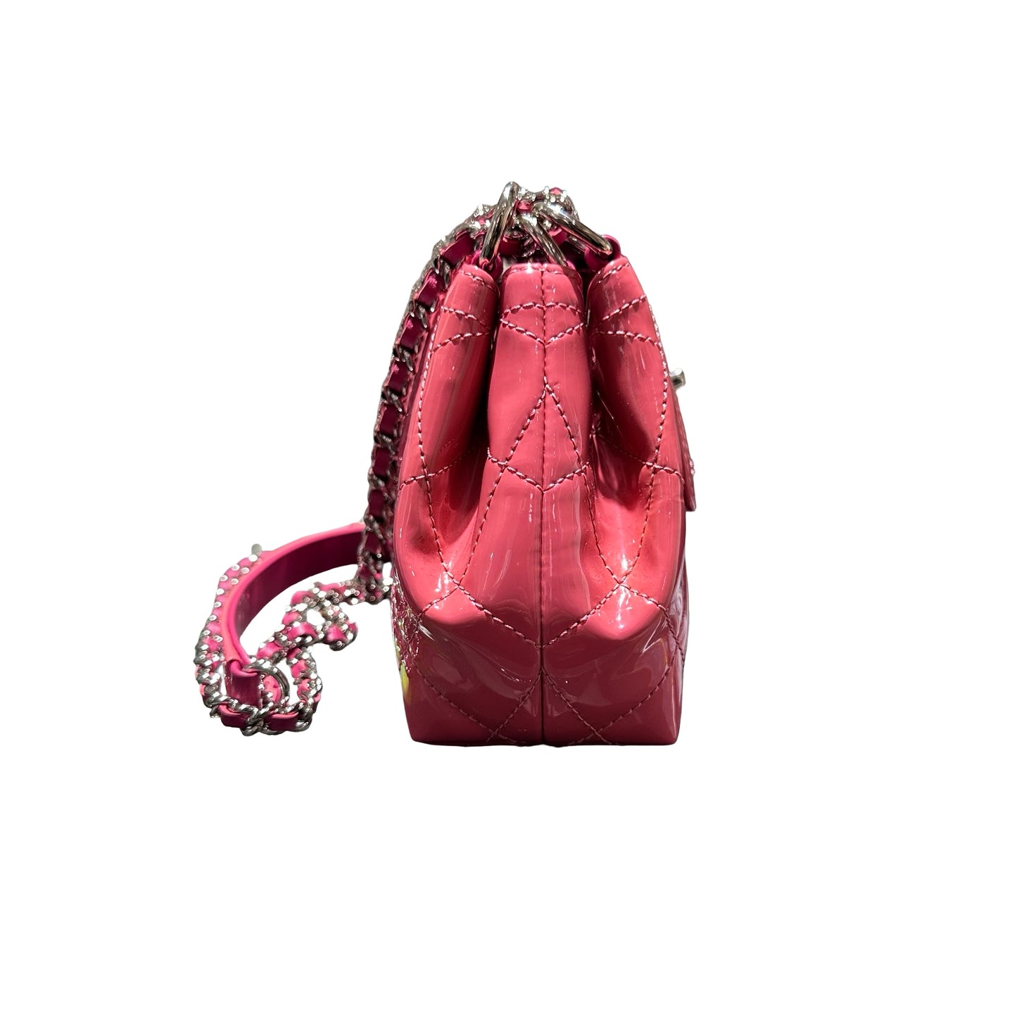 Used CHANEL Flat bag Pink PHW